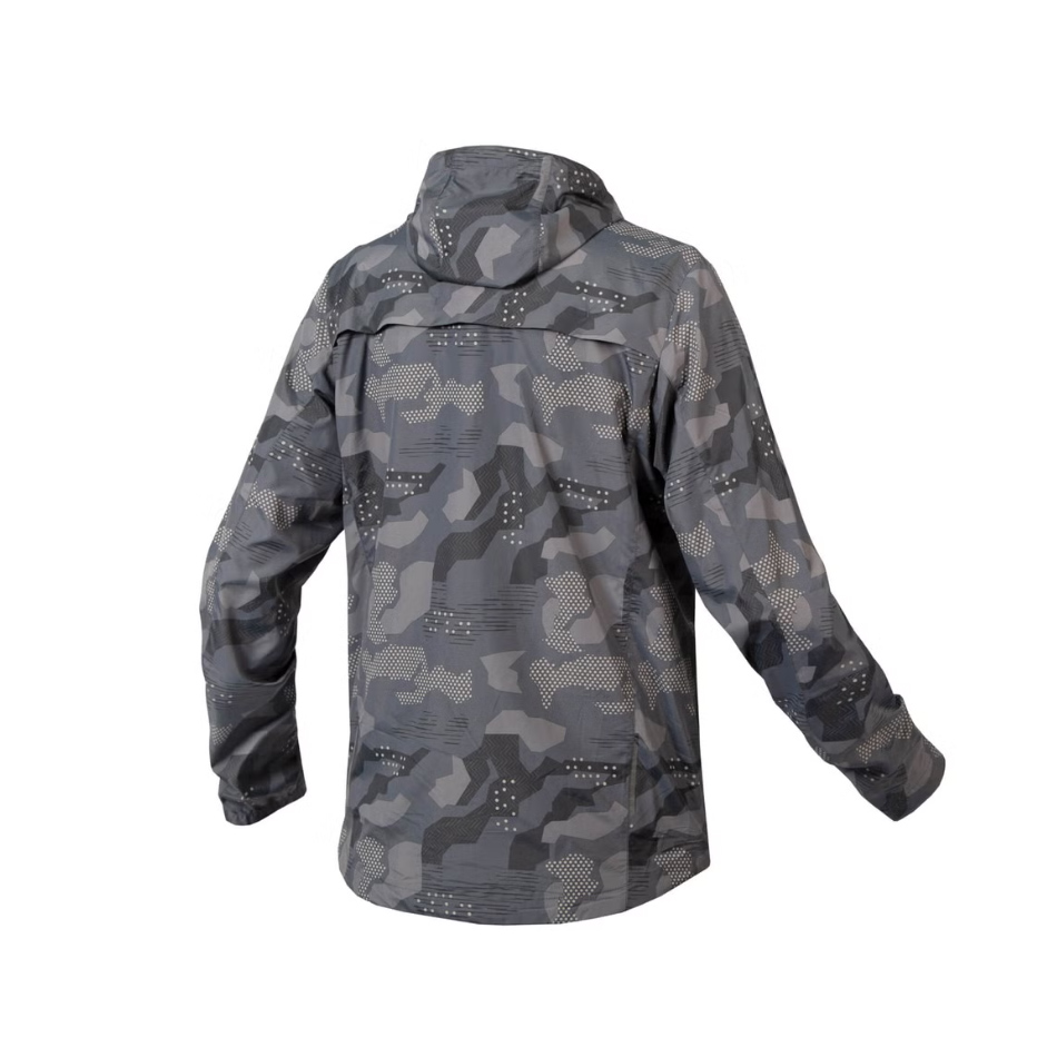 Endura Hummvee Windproof Hooded Shell Jacket, XL , Gray Camo - Imagen 2