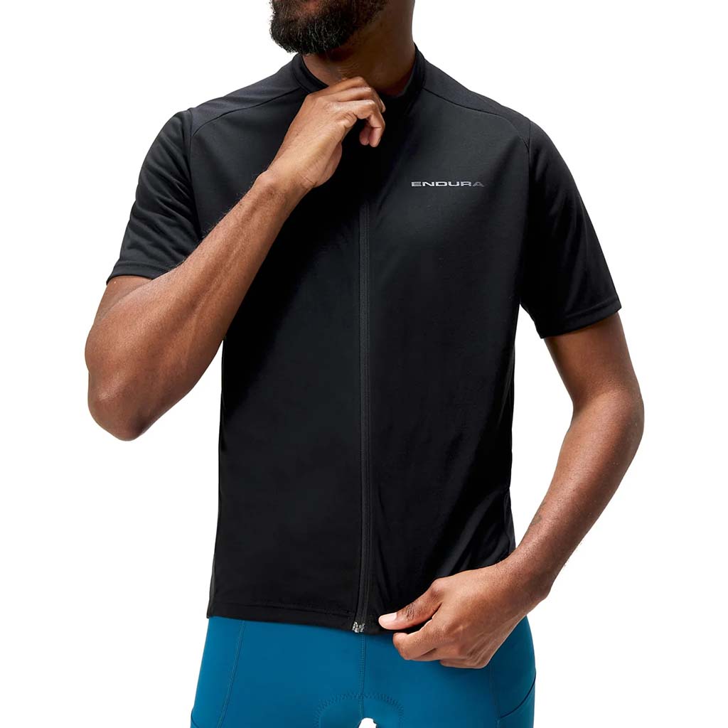 Endura Loop S/S Zipped Jersey, XL, Black NLS - Imagen 2