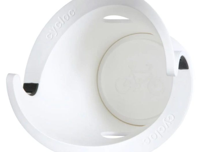 Cycloc Solo Wall Mounted Bike Storage Device, White
