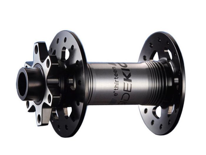 E*thirteen Sidekick SL Front Hub, 28h, 15x110 Boost, Black/Silv