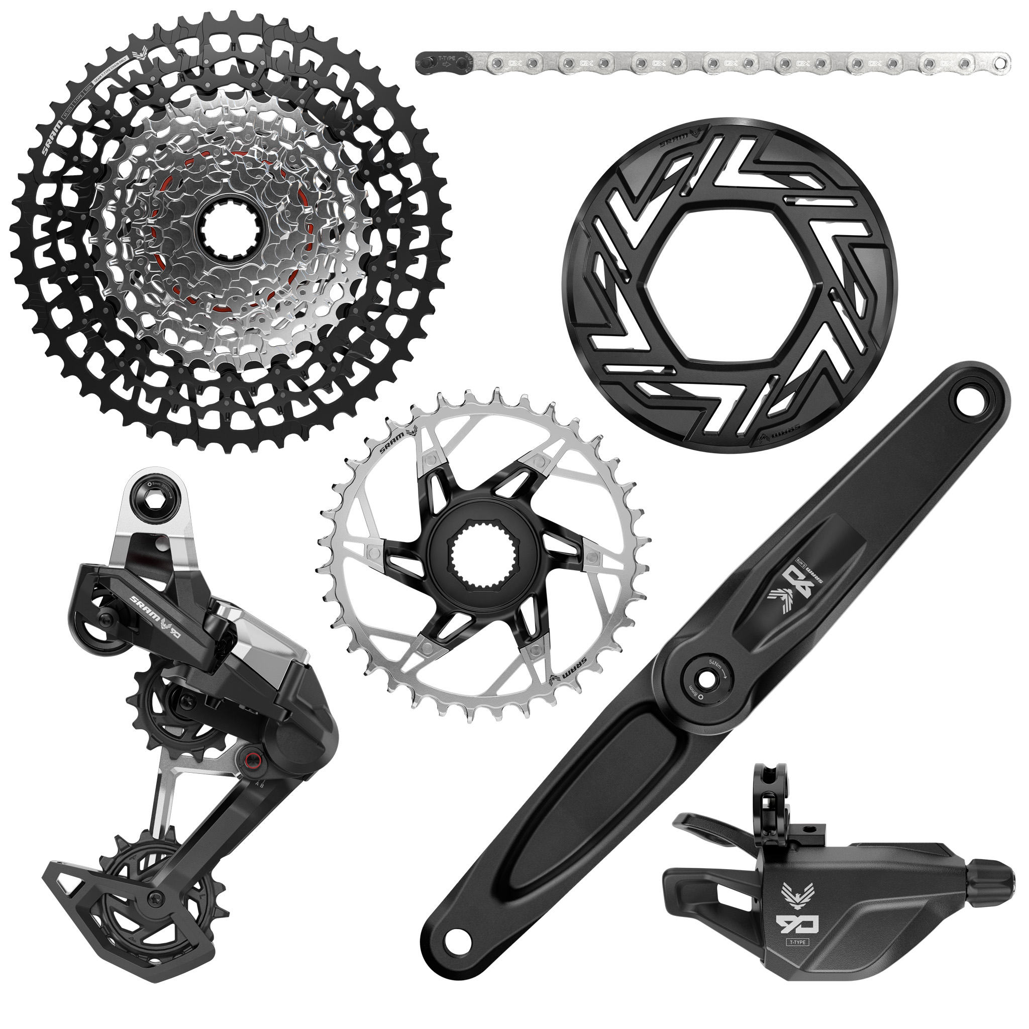 SRAM Eagle 90 T-Type Bosch EMTB Groupset, 160mm