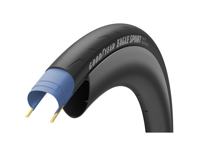 Goodyear Eagle Sport Tube Type Tire, 700 x 25C, Black