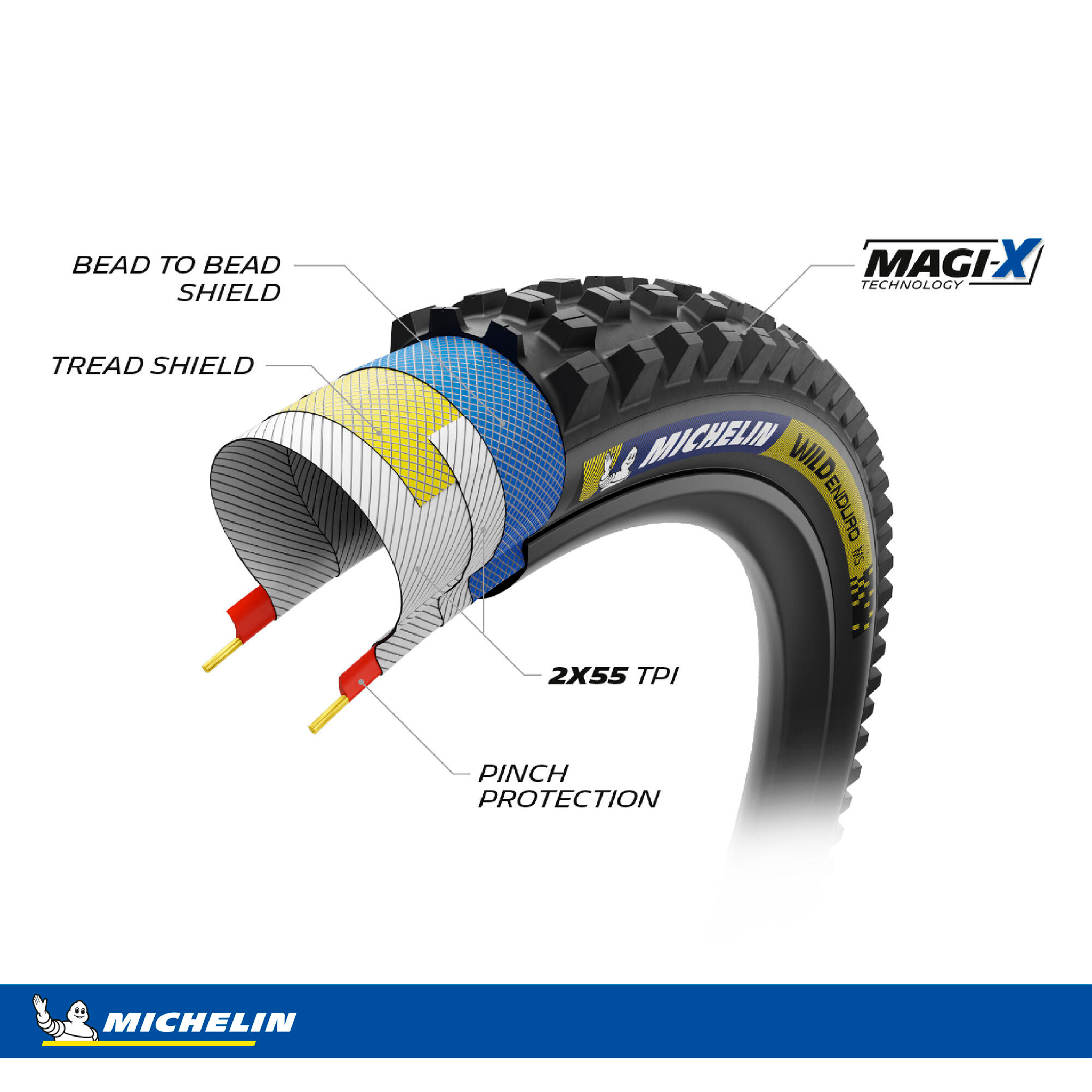 Michelin Wild Enduro MH Racing Line, 29X2.50, Black - Imagen 3