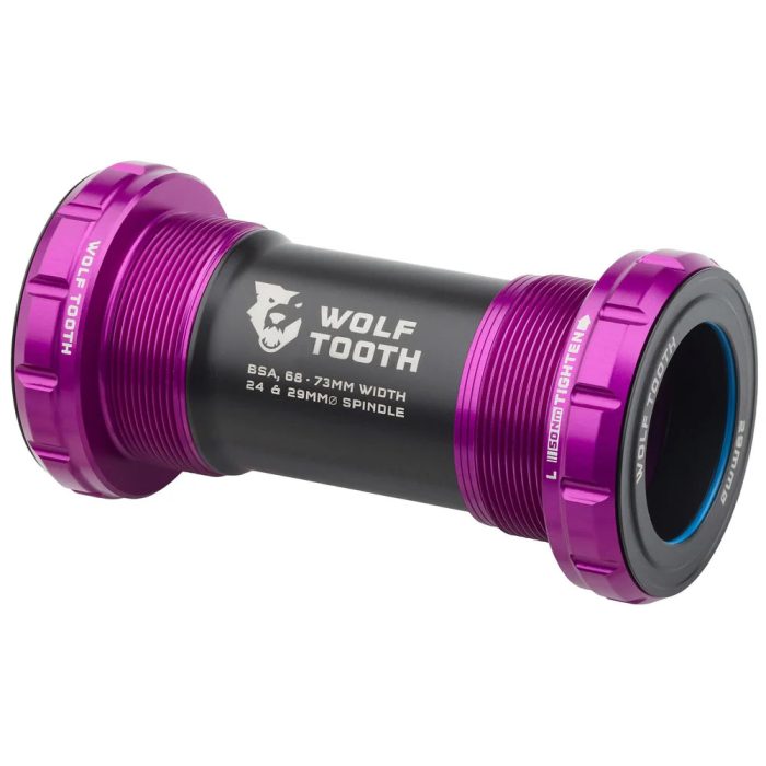 Wolf Tooth Components Bottom Bracket, BSA Shell, 29mm DUB, Ultraviolet Purpl
