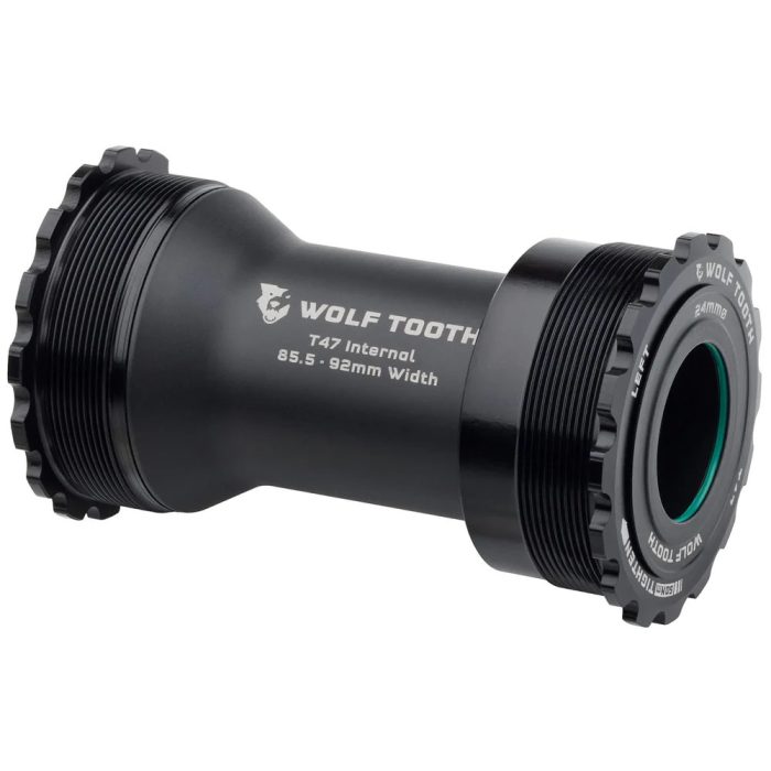 Wolf Tooth Components Bottom Bracket, T47 Internal, 24mm for Shimano, Black