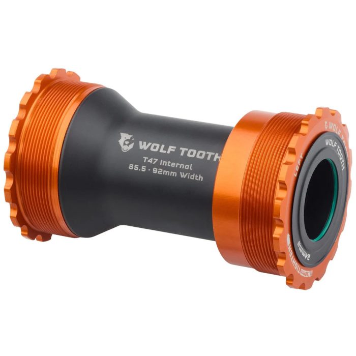 Wolf Tooth Components Bottom Bracket, T47 Internal, 24mm for Shimano, Orange