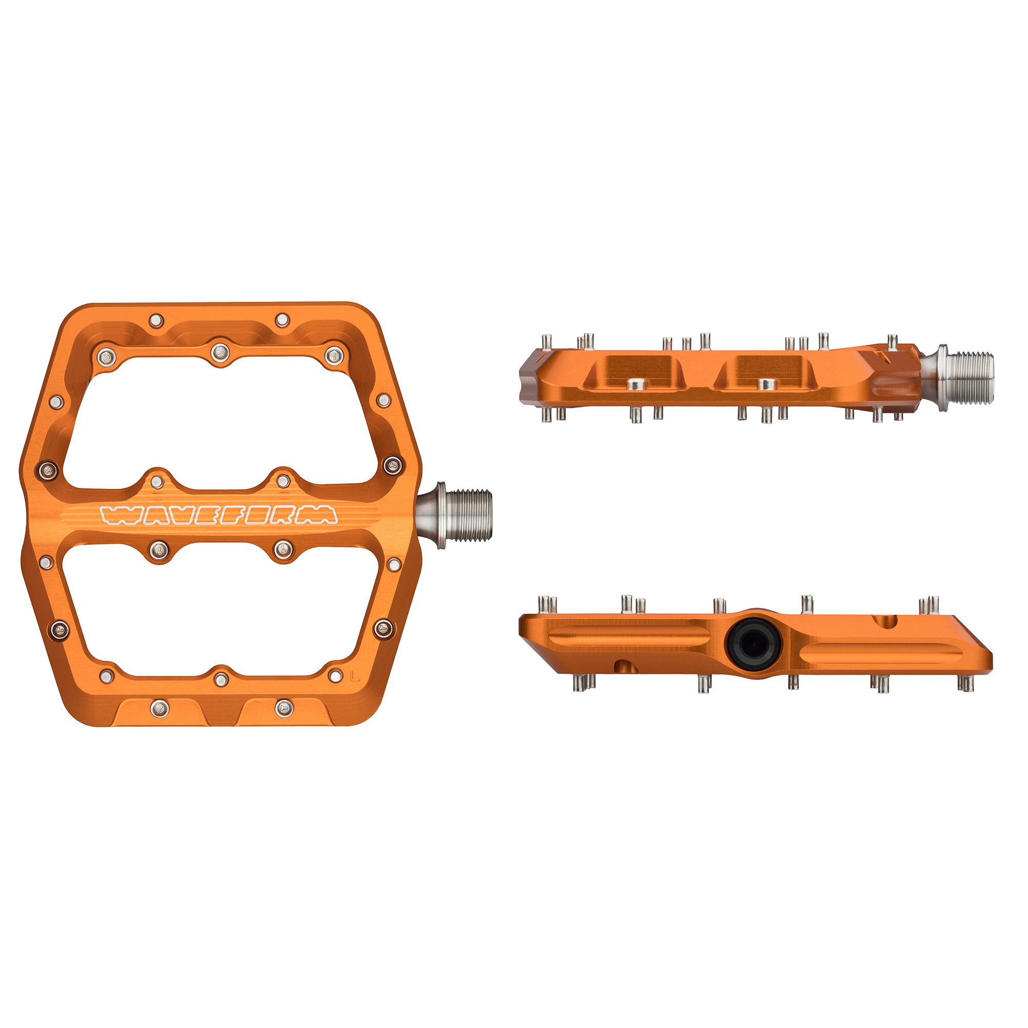 Wolf Tooth Components Waveform Platform Pedal, Small, Orange - Imagen 2