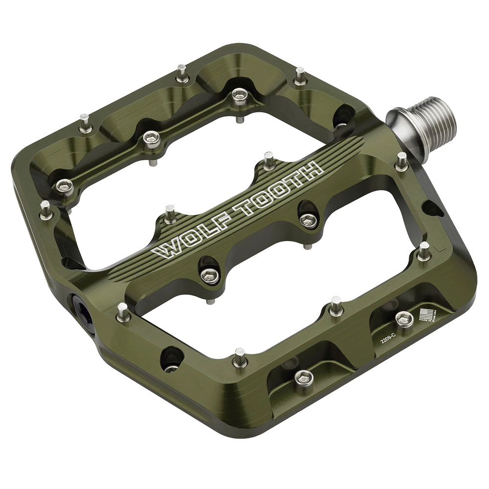 Wolf Tooth Components Waveform Platform Pedal, Large, Olive