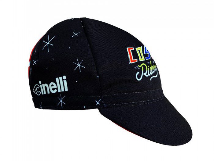 Cinelli Cycling Cap, Mora Art, Cosmic Riders, Black