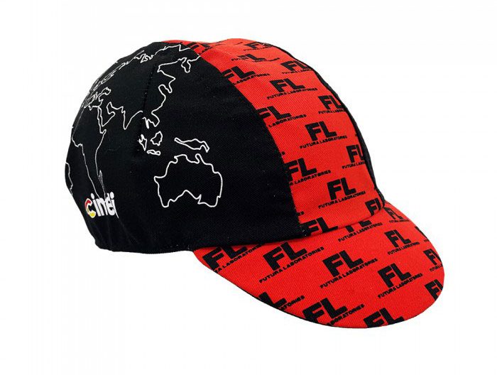 Cinelli Cycling Cap, Futura Domestiq, Black/Red