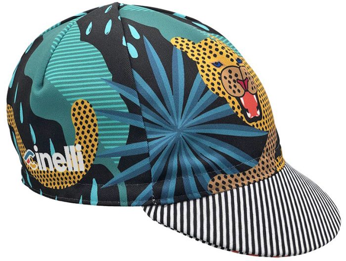 Cinelli Cycling Cap, Ziruffo Art, Sharp Teeth, Black/Blue