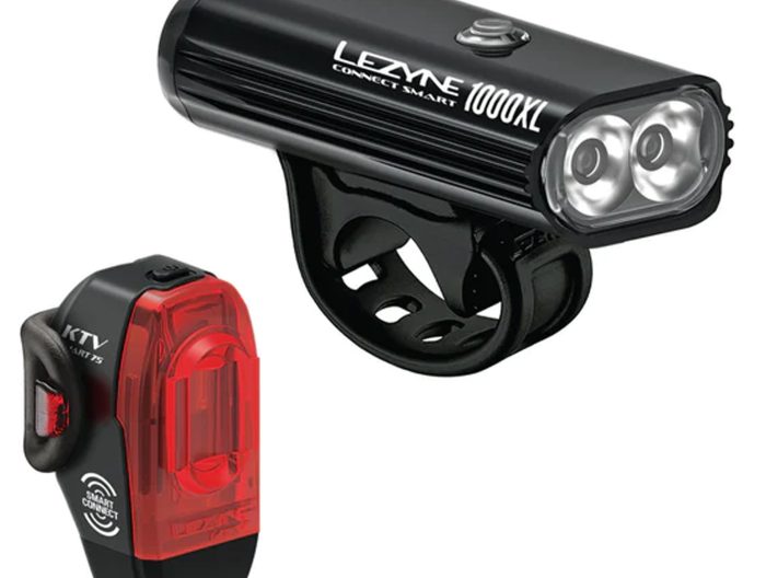 Lezyne Connect Smart 1000Xl and KTV 75 Smart Light Pair, Blac