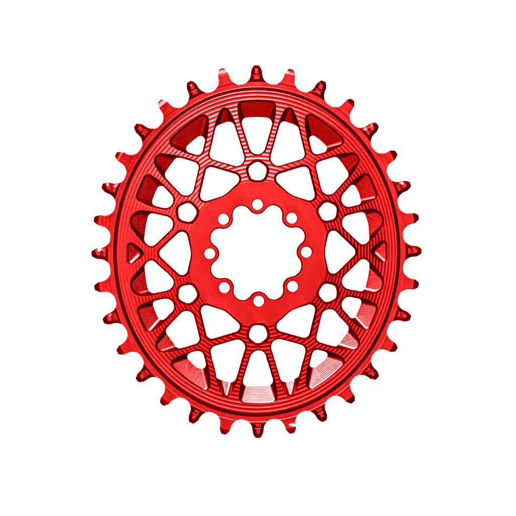absoluteBLACK Oval SRAM T-Type DM 8-Hole Boost Chainring, 30T, Red