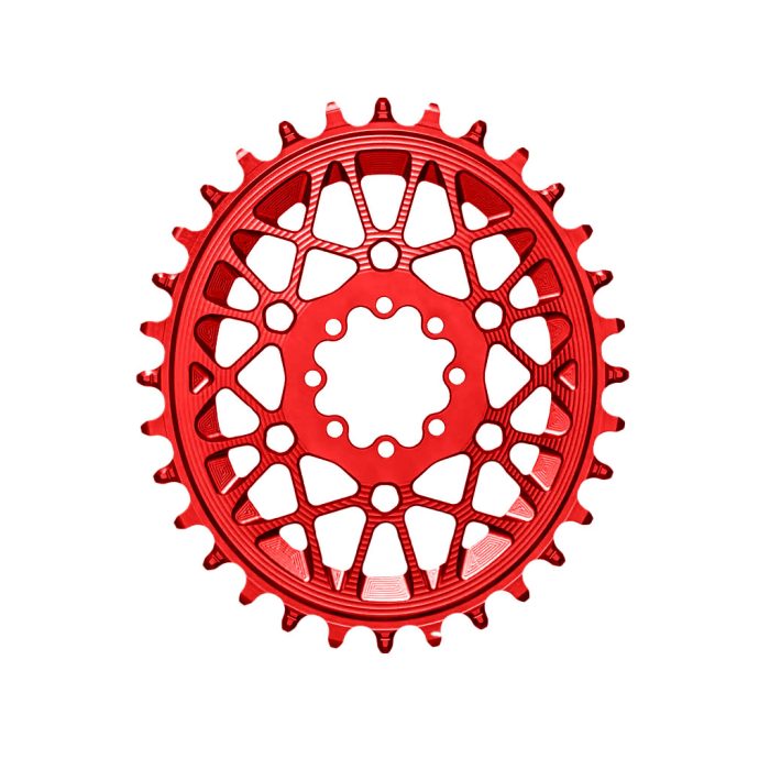 absoluteBLACK Oval SRAM T-Type DM 8-Hole Boost Chainring, 28T, Red