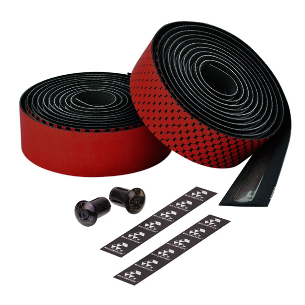 Ciclovation Leather Touch Handlebar Tape, Fusion Dot Blk/Red - Imagen 2