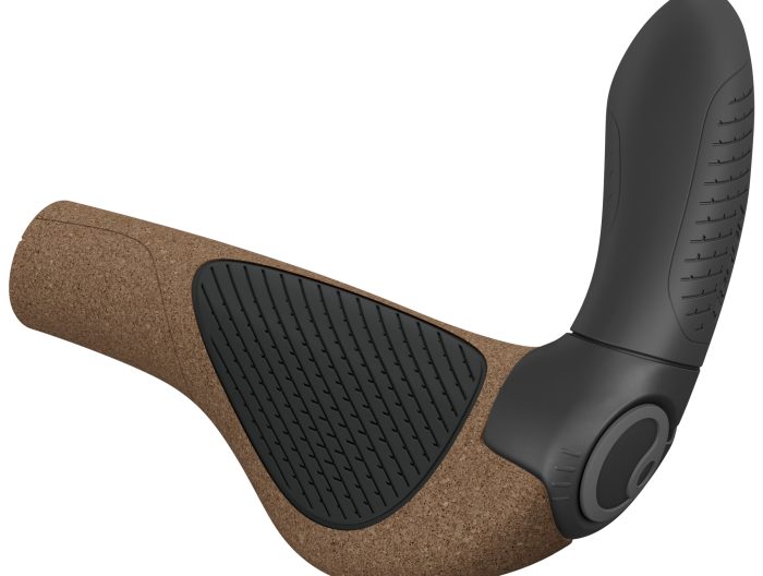 Ergon GP4 Evo BioKork Grips, Small, Brown/Black