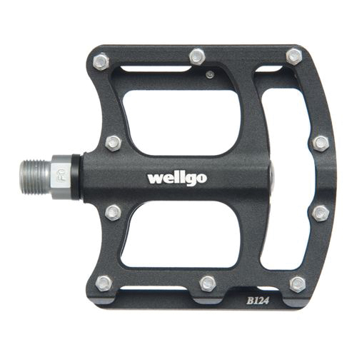 Wellgo B124 Platform Pedals, 9/16" - Black NLS - Imagen 2