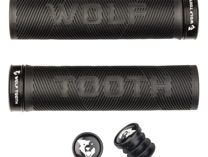 Wolf Tooth Components Echo Lock-On Grip Set, Black/Black