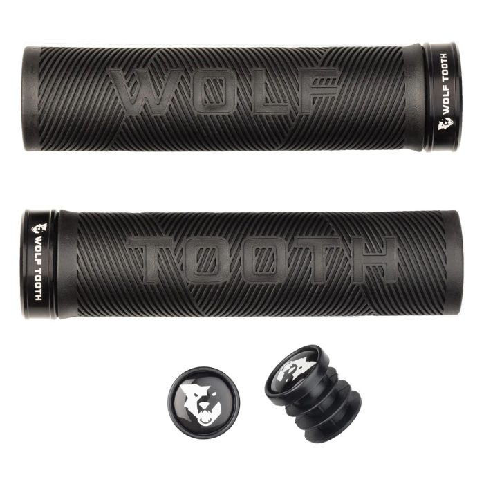 Wolf Tooth Components Echo Lock-On Grip Set, Black/Black