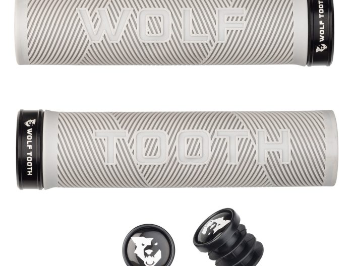 Wolf Tooth Components Echo Lock-On Grip Set, Gray/Black