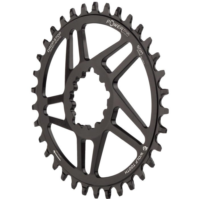 Wolf Tooth Components Elliptical SRAM 3-Bolt DM Boost HG+ Chainring, 30T, Bk