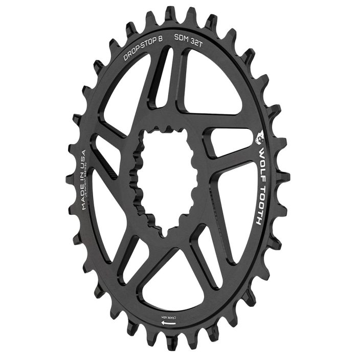 Wolf Tooth Components 0-Offset 3-Bolt Chainring (DropStop-B), 30T, Black