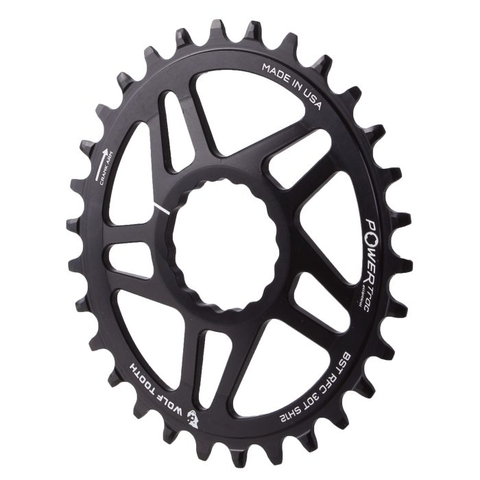 Wolf Tooth Components Elliptical Cinch Boost Chainring (HG+), 30T, Black