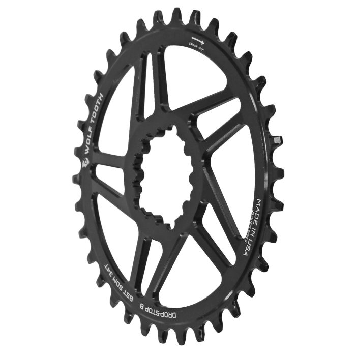 Wolf Tooth Components 3-Bolt Boost Chainring (DropStop-B), 34T, Black