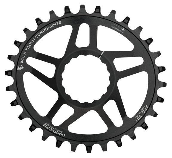 Wolf Tooth Components Elliptical Cinch Direct Mount Chainring, 30T, BlK  NLA