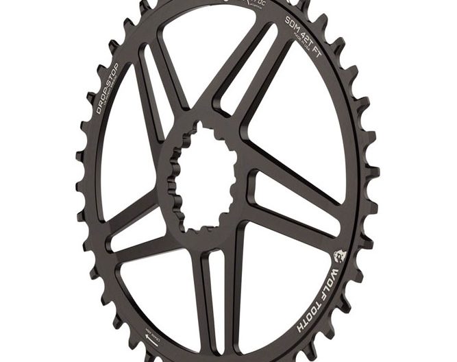 Wolf Tooth Components Elliptical CX/Gravel SRAM DM (Flat-Top) Ring, 40T, Blk