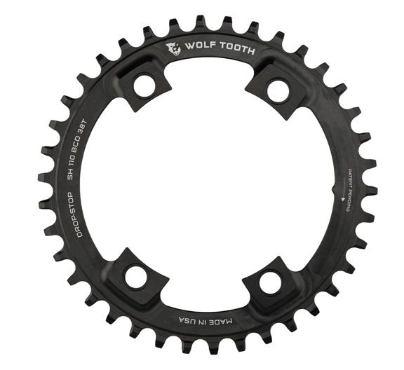 Wolf Tooth Components Road/CX/Gravel Chainring, 110BCD (4-Bolt) 42T, BlK