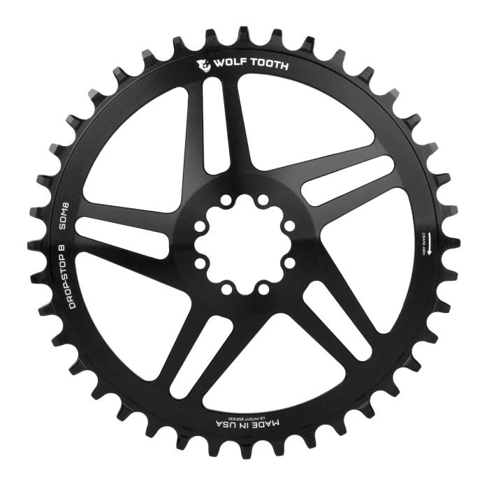 Wolf Tooth Components 8-Bolt Road/Gravel Chainring (Flat Top), 42T, Blk