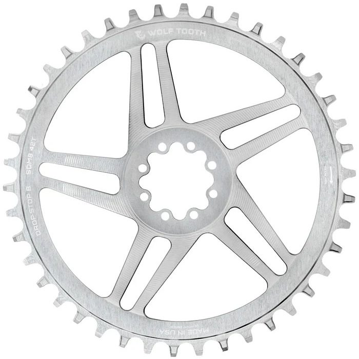 Wolf Tooth Components 8-Bolt Road/Gravel Chainring (Flat Top), 42T, Silver