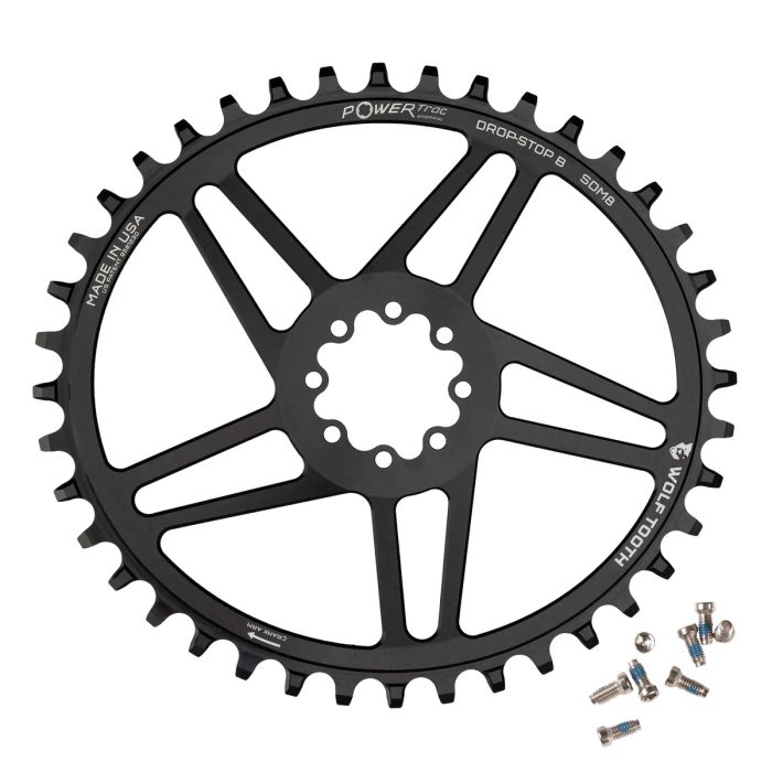 Wolf Tooth Components Ellipticall 8-Bolt Chainring (Flat Top), 42T, Black