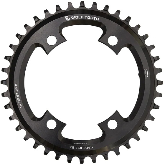 Wolf Tooth Components 107 BCD Road Chainring (Flat Top), 44T, Blk