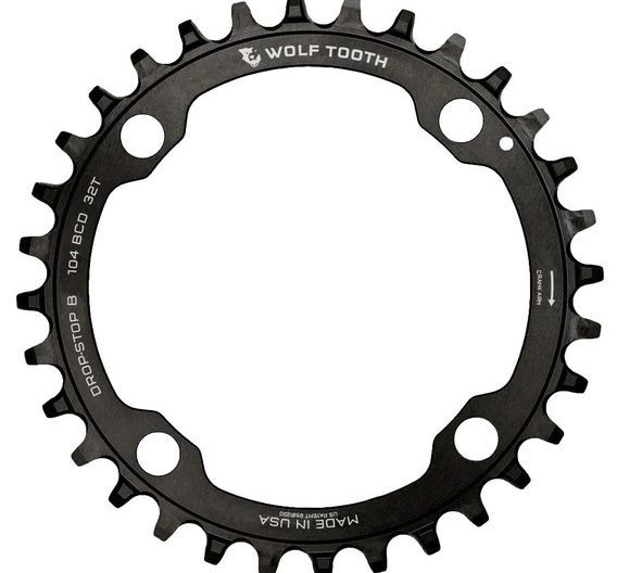 Wolf Tooth Components 104 Chainring, 104BCD 32T, DropStop B, Black