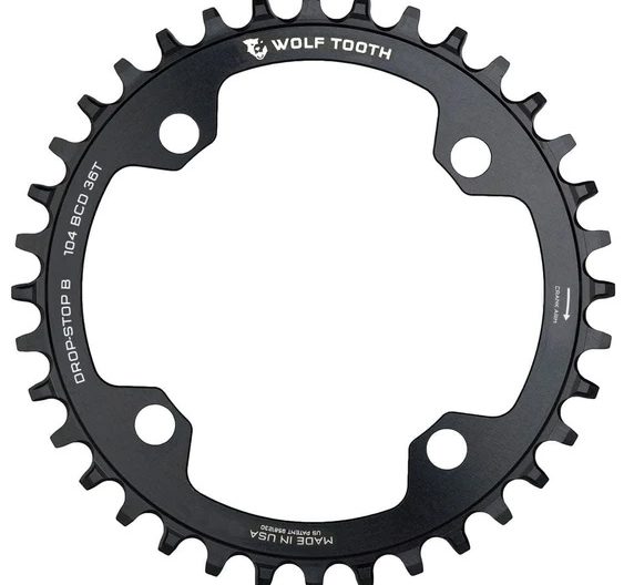 Wolf Tooth Components 104 Chainring, 104BCD 38T, DropStop B, Black