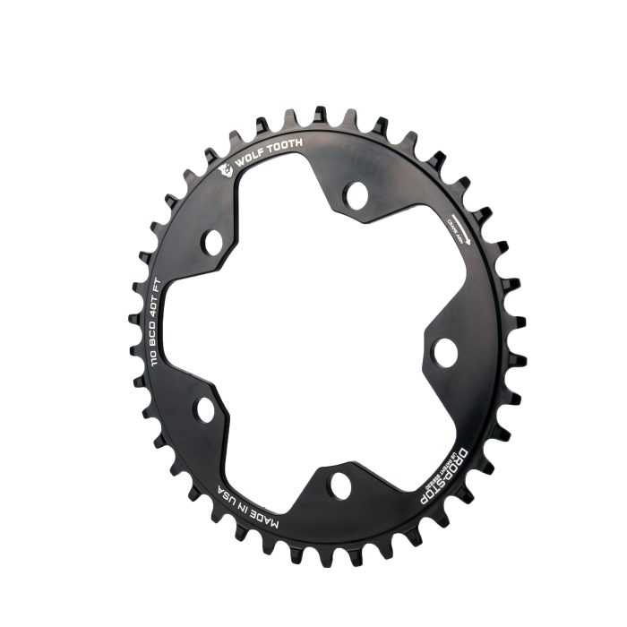 Wolf Tooth Components 5x110BCD CX/Road (Flat Top) Chainring, 40T, Black