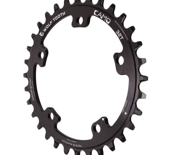 Wolf Tooth Components CAMO Round Chainring, 30t, DropStop B - Black