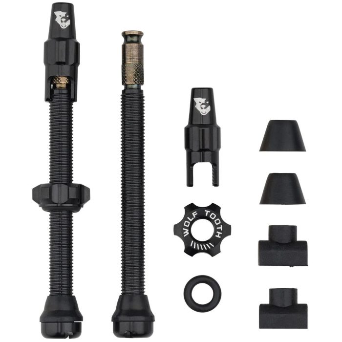 Wolf Tooth Components Tubeless Valve Stem Kit, Clik Valve, 60mm, Black