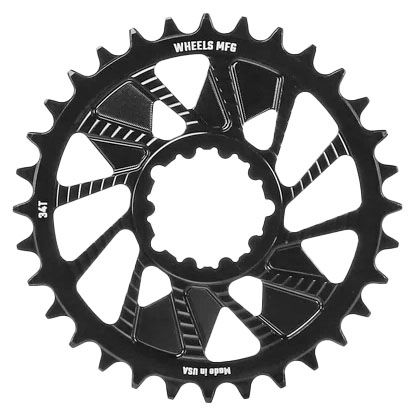 Wheels Mfg SRAM 3-Bolt DM Boost Chainring 34t, Black