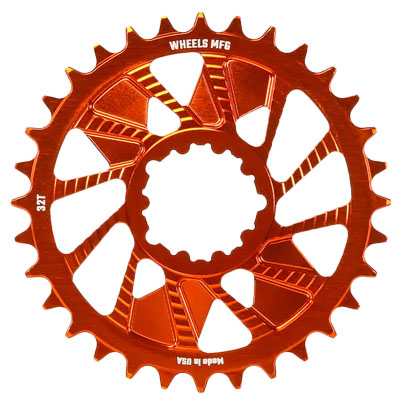 Wheels Mfg SRAM 3-Bolt DM Boost Chainring 30t, Orange