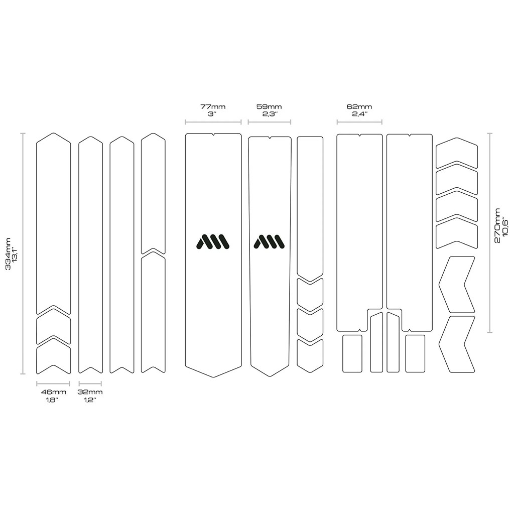 All Mountain Style Total Honeycomb Frame Guard, Clear/Silver - Imagen 2