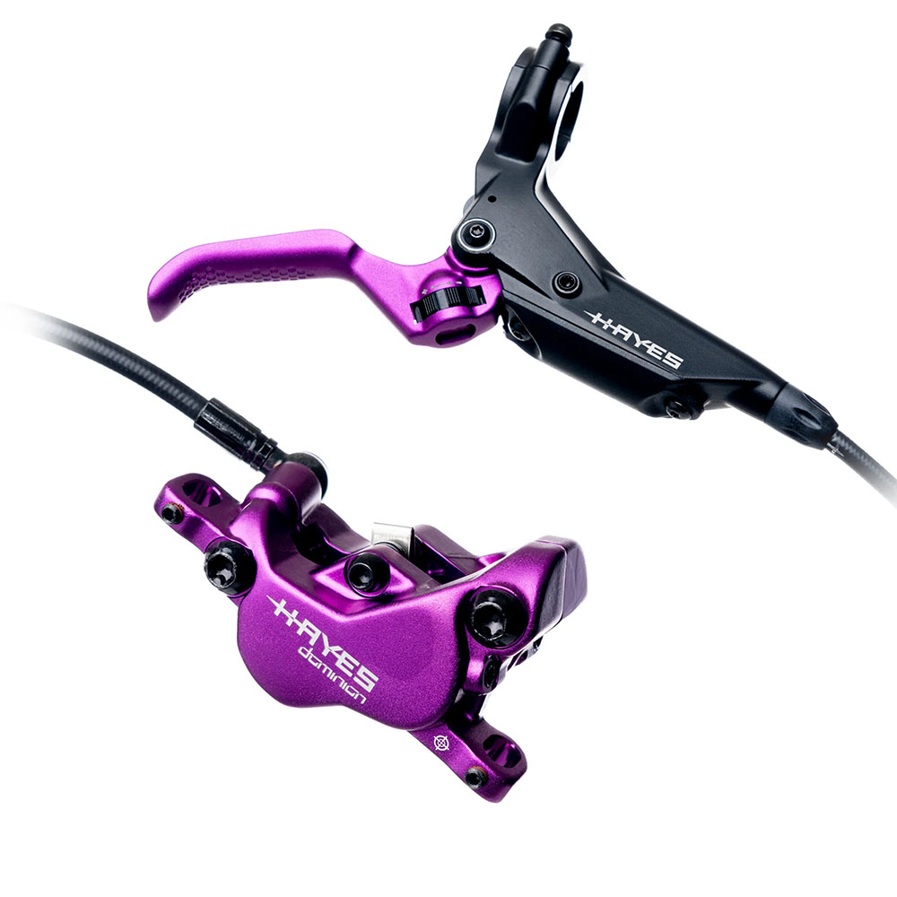 Hayes Brake Dominion A4 Disc Brake, Front/Rear Purple/Black