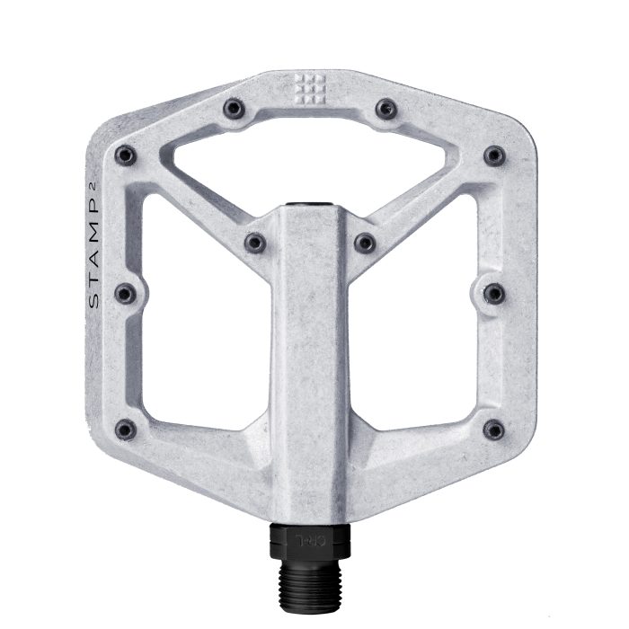 Crankbrothers Stamp 2 Small Platform Pedals, Raw Silver