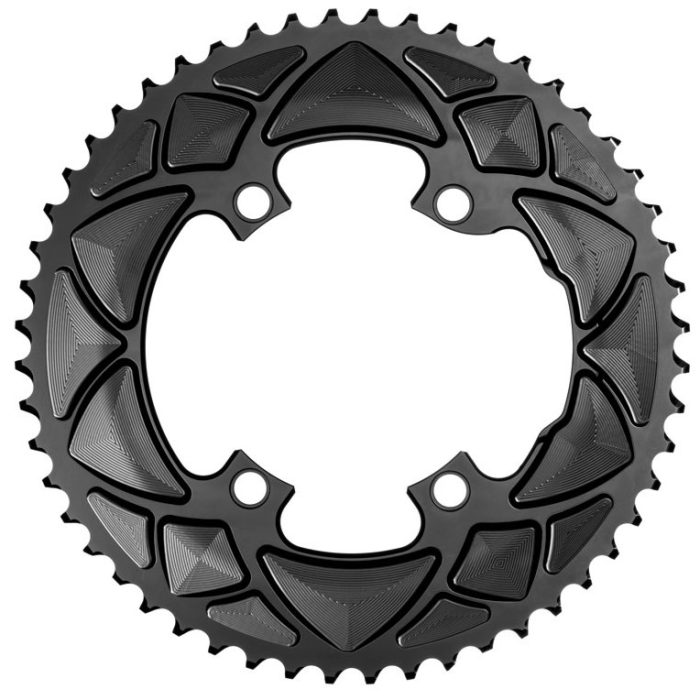 absoluteBLACK Round Chainring, 4x110BCD Shimano Asym 52T - Black