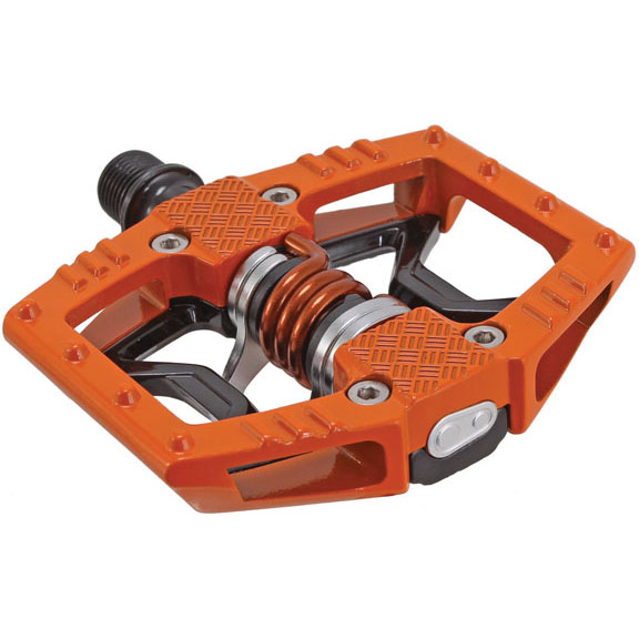 Crankbrothers Double Shot 2 Hybrid Pedals, Orange/Black  NLS