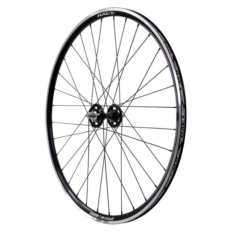 Halo Aero Rage Front Wheel, 32h, Black