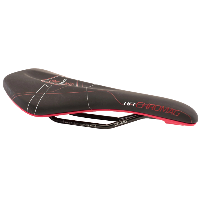 Chromag Lift Saddle, Synth Top, CrMo Rails - Black/Red NLA