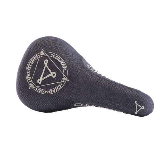 Chromag Overture LTD Saddle, CrMo Rails - Denim